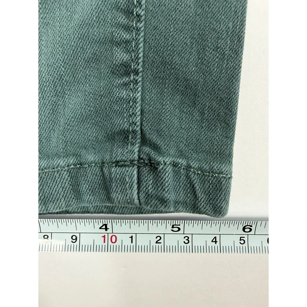 LOFT Modern Skinny Crop Jeans Womens 10 Green Teal Stretch Denim Pants - Picture 10 of 10